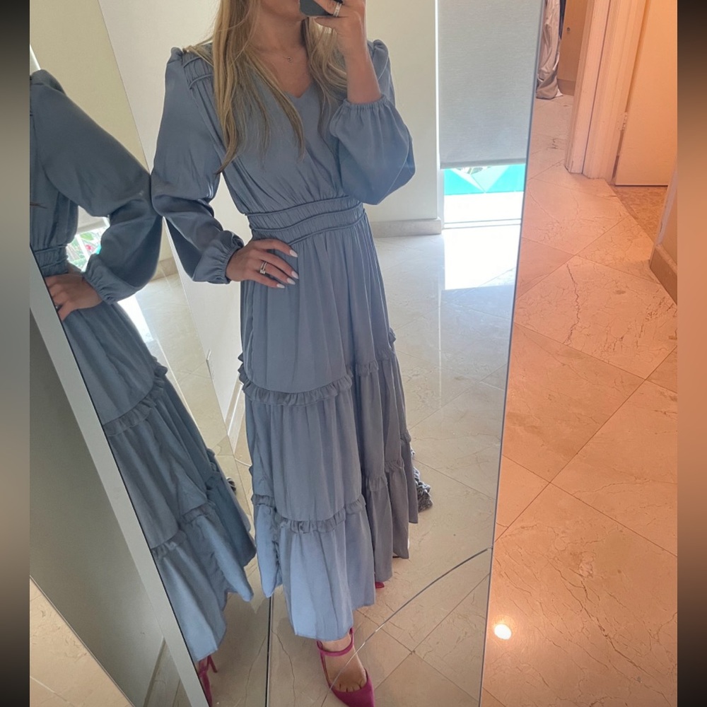 Elegant Blue Maxi Dress